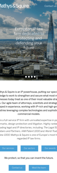 Website frontend UI screenshot