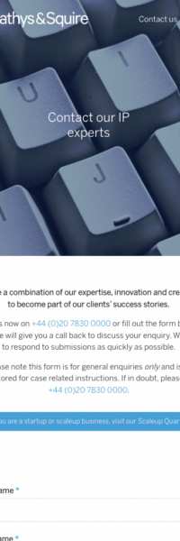Website frontend UI screenshot