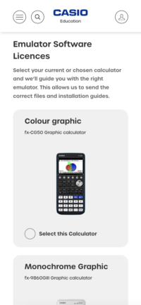 Casio Education website screenshot