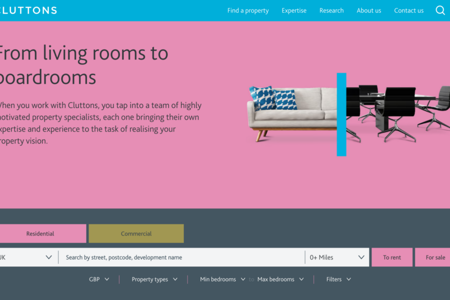 Website frontend UI screenshot